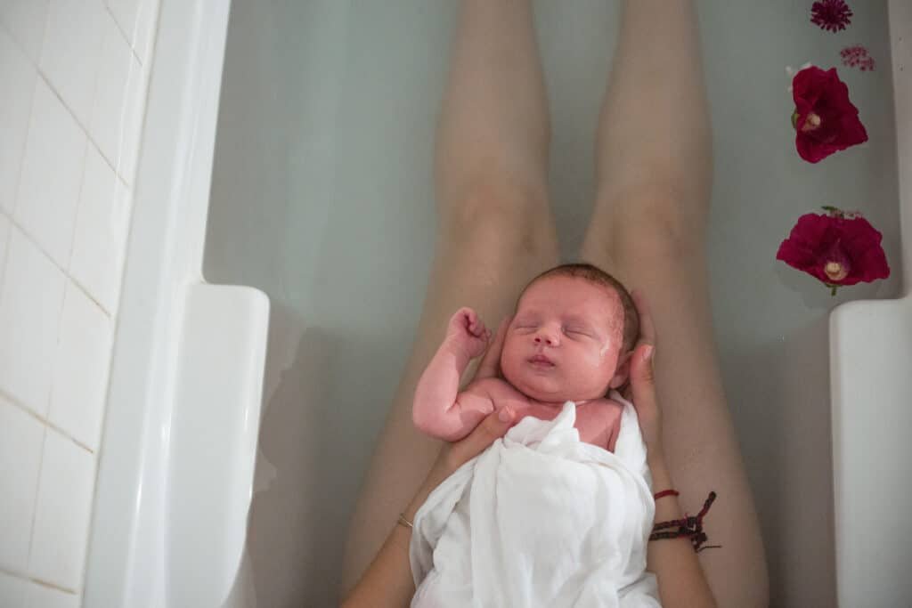 bain rituel maman bébé